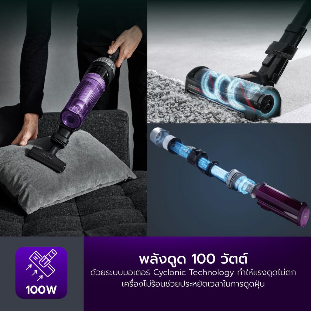 Tefal เครื่องดูดฝุ่นไร้สาย X-Nano Essential รุ่น TY1129WO